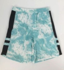 89 Ideology Women's Blue Elastic Waist Drawstring Running Stretch Shorts Size L