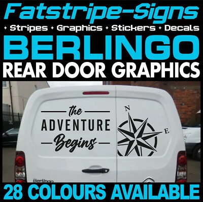 fits CITROEN BERLINGO GRAPHICS ADVENTURE COMPASS CAMPER VAN STICKERS DECALS