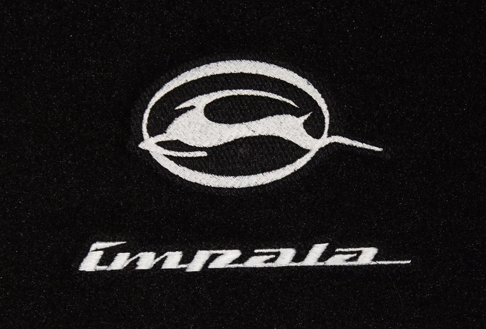 ¡NUEVO! Alfombrillas NEGRAS Chevy Impala 2006-2014 bordadas funcionando doble logotipo todos Foto 3 de 4