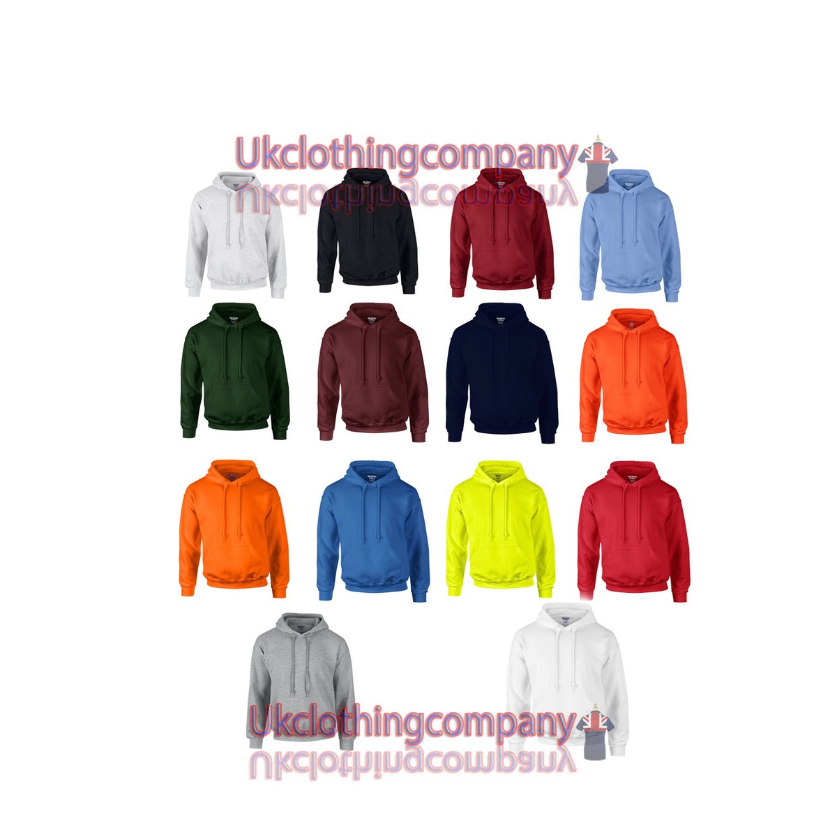 Gildan DryBlend Crew Neck Sweatshirt – Safety Orange, Size M (13 Colors Available)