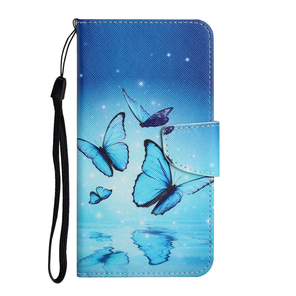 Flower Cat Butterfly Wallet Phone Case For LG K22 K31 K51 K61 Stylo 6 7 Velvet - Image 4 of 4