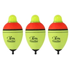 Flotador de pesca iluminado 3 piezas 3,5 oz EVA flotador de pesca iluminado, amarillo
