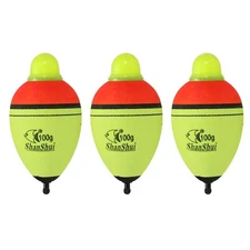 3pcs 3.5oz Lighted Fishing Slip Bobbers EVA Light Up Fishing Float, Yellow