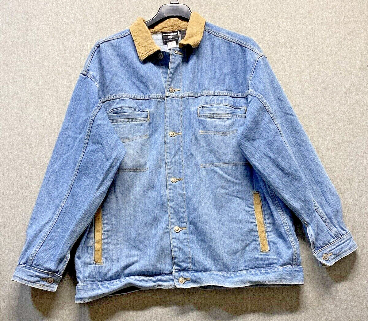 Vintage Rocawear Mens Denim Jacket XL Blue Long Slee… Gem