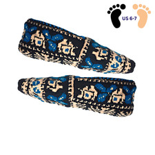 Handmade Knitted Slippers, Girl Women, Gift Ideas, US 6-7 Size, Free Shipping