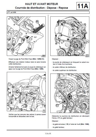 Manuel d'atelier Renault Modus 2004 évitez les erreurs de démontage du moteur PDF