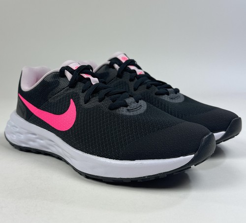 Nike Revolution 6 Next Nature (GS) 6.5Y Black Pink Shoes Sneakers DD1096-007 - Picture 2 of 9