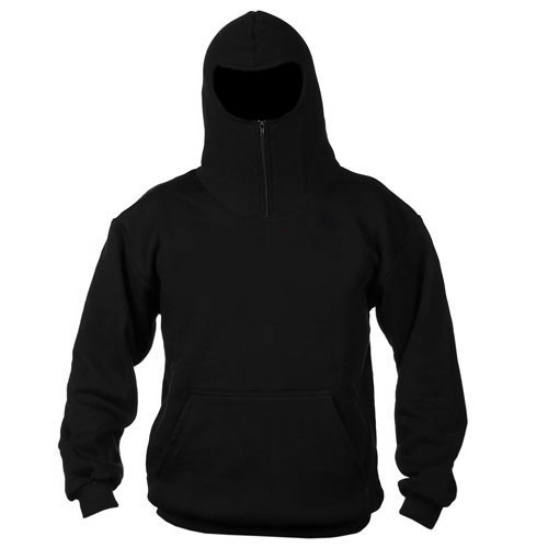 Felpa Bluse Felpa Con Cappuccio Ninja Balaclava Maschera hooligans ultras  tifosi tifo sportivo Nero | eBay