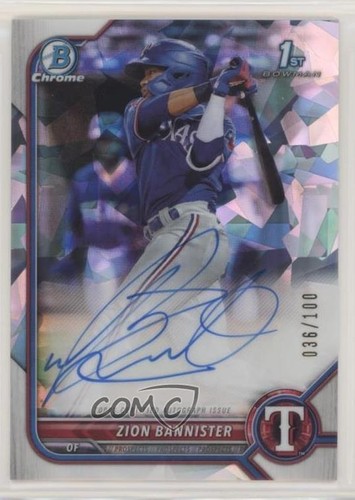 2022 Bowman Chrome Prospect Atomic Refractor 36/100 Zion Bannister #CPA-ZB Auto
