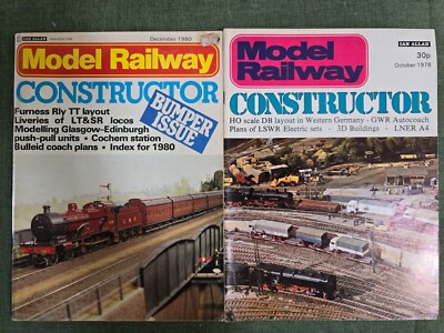 Model Railway Constructor 2x Issues October 1976 December 1980