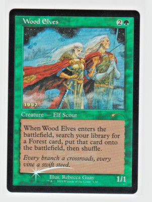 Magic the Gathering ~ MTG ~ 1x Wood Elves  ~ 30th Anniversary Foil ~ M/NM