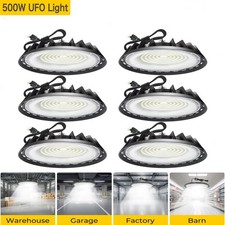 6 Pack 500W UFO Led High Bay Light Warehouse Factory Commercial Industrial Light