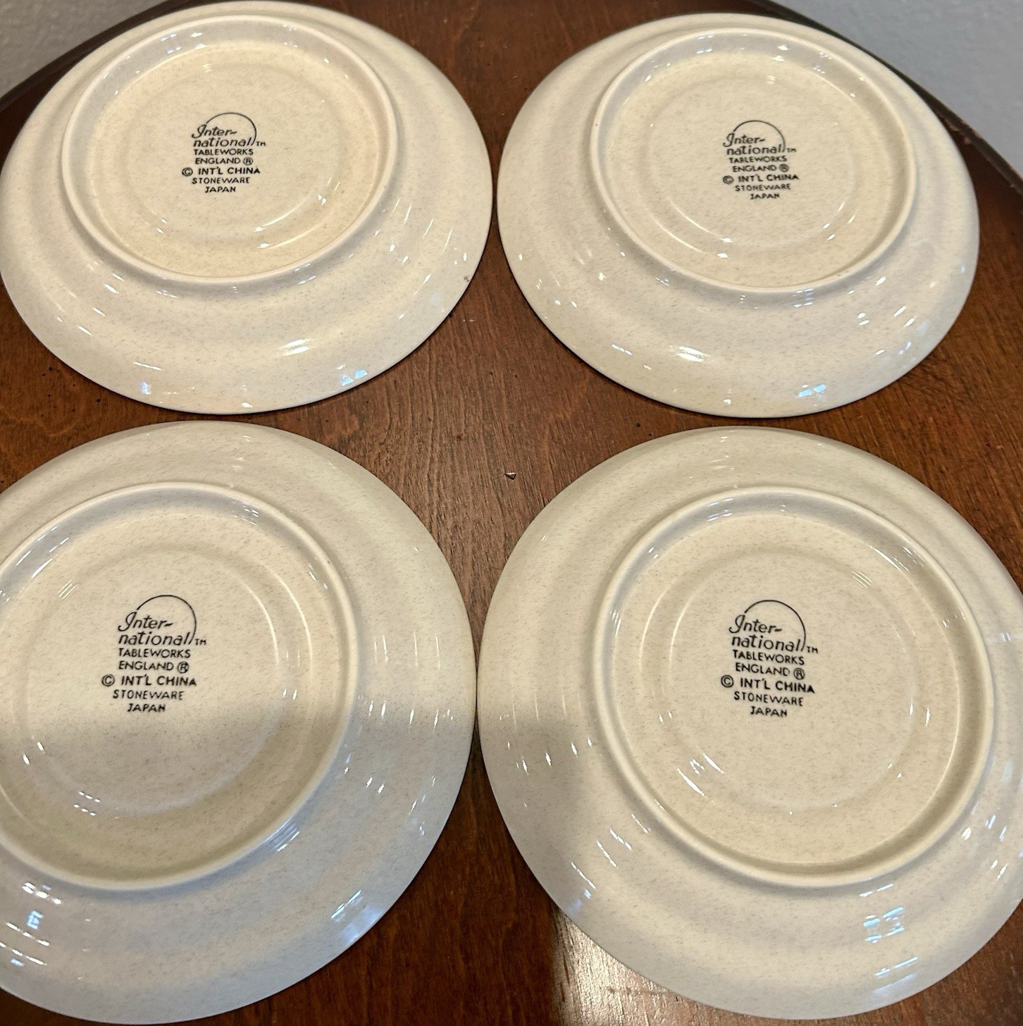 International Tableworks Heartland Stoneware Desert Plates Set of 4 Farmer