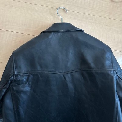 Aero Leather Highwayman Jacket Size 34 Classic Black Leather