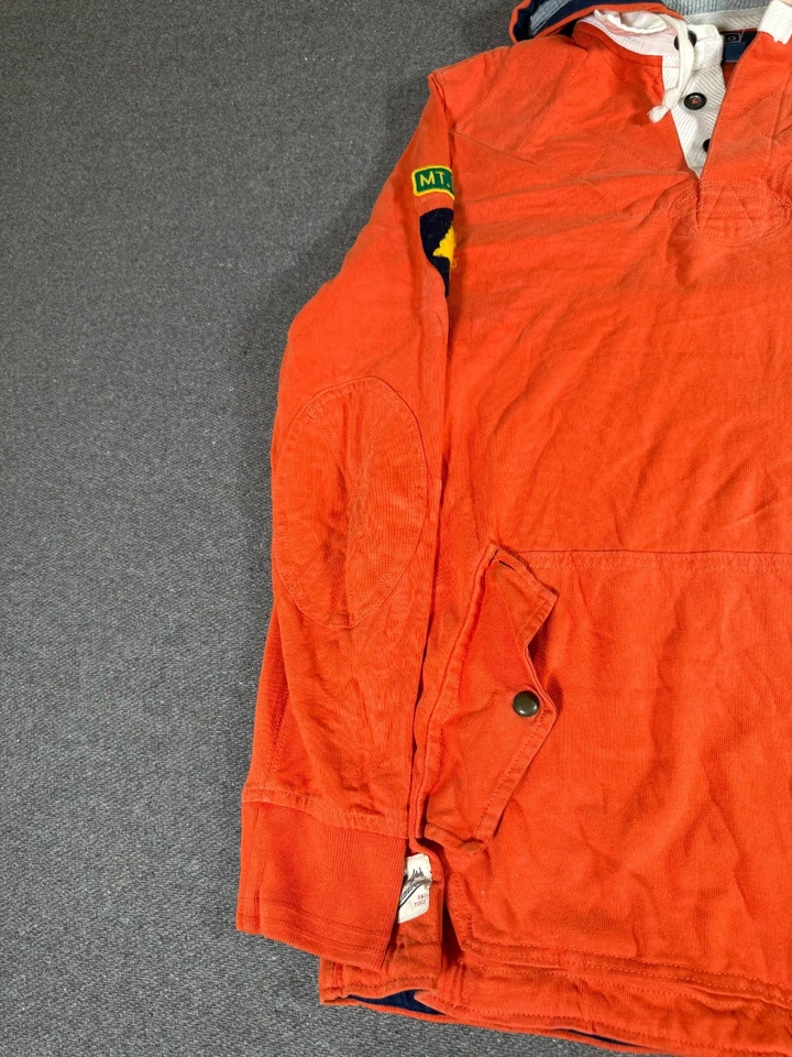 De colección Años 90 Polo Ralph Lauren Sudadera con Capucha Ski Patrol Club Naranja Rugby Para Hombres M Desteñido Foto 3 de 4