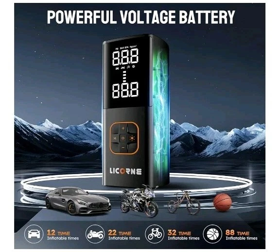 lICORNE Tire Inflator Portable Air Compressor, 5X Faster Portable Air Pump...30 - Image 4 of 4