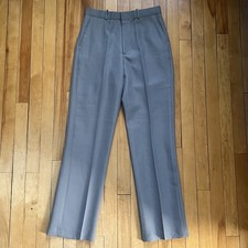 Vintage 80s Grey Pleated Pants High-waisted Straight Leg Sz - 28x31