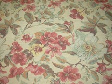 2 YDS REGAL TAPESTRY FLORAL UPHOLSTERY FABRIC FOR LESS