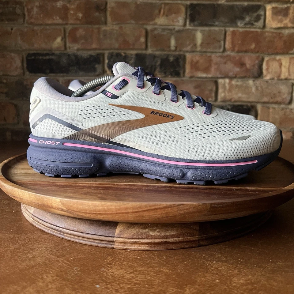 Brooks Ghost 15 Blue Pink Comfort Road Running Shoes Sneakers Women's 8.5 Wide - Image 4 of 4