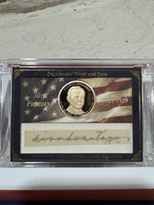 Calvin Coolidge WORD FROM POTUS Coin Card Signed 77/199 1923-1929