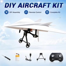 DIY RC Paper Airplane Kit Electric Remote Control Plane Micro Fixed Wing Toy