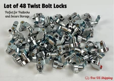 Chrome Twist Bolt Lock for Padlock with Handle Function 1.3 Inch Lot of 48