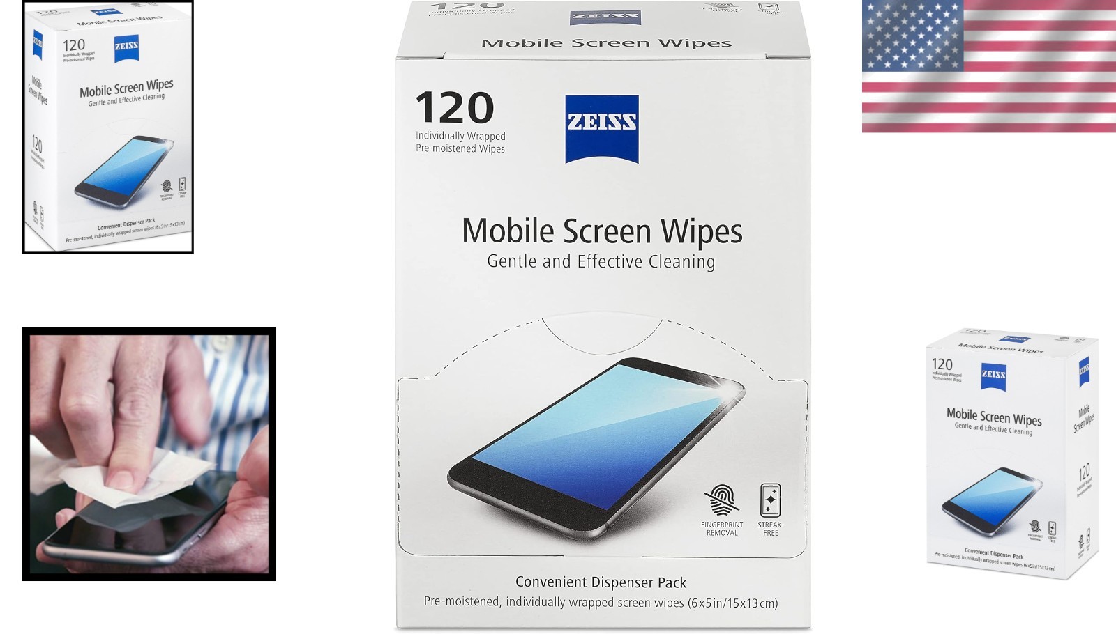 Gentle & Effective 120 Count Pre-Moistened Wipes for All Devices – On-The-Go