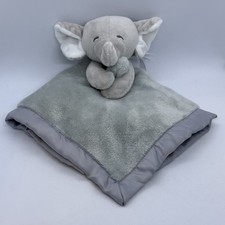Carters Plush Elephant Lovey Gray Green Stuffed Animal Security Blanket 2020 14"