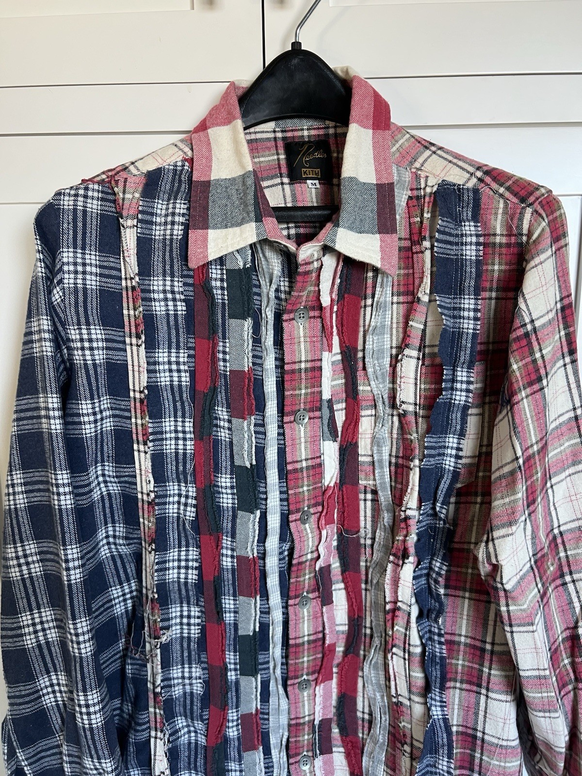 Kith x Needles Deconstructed Patchwork Flannel Sh… - image 2
