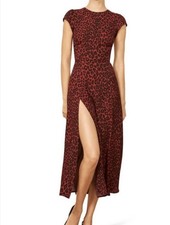 Reformation Gavin Dress in a red leopard print Size 0