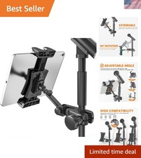 Tablet Holder for Microphone Stand, Mic Music Stand Tablet Holder for iPad, S...