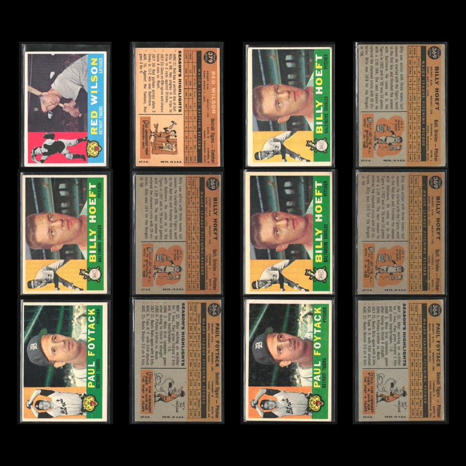 1960 Topps Lote 50 Cartões de Beisebol Vintage Dealer Conjunto a Granel Construtor Commons Muito Bom Estado MLB - Imagem 4 de 4