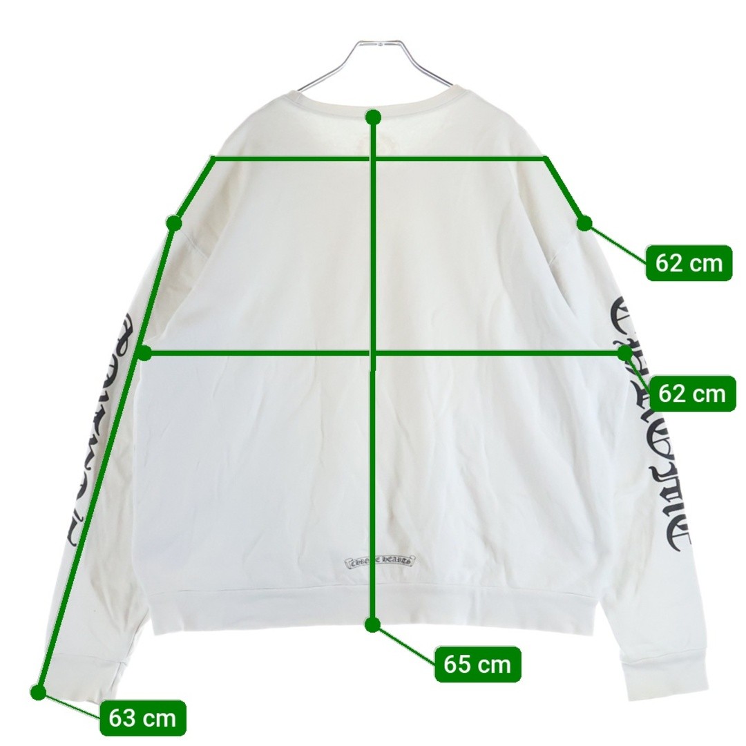 CHROME HEARTS Neck Logo Crawneck Sweatshirt Crew Trainer Sleeve Print Used fd0aa thumbnail 9