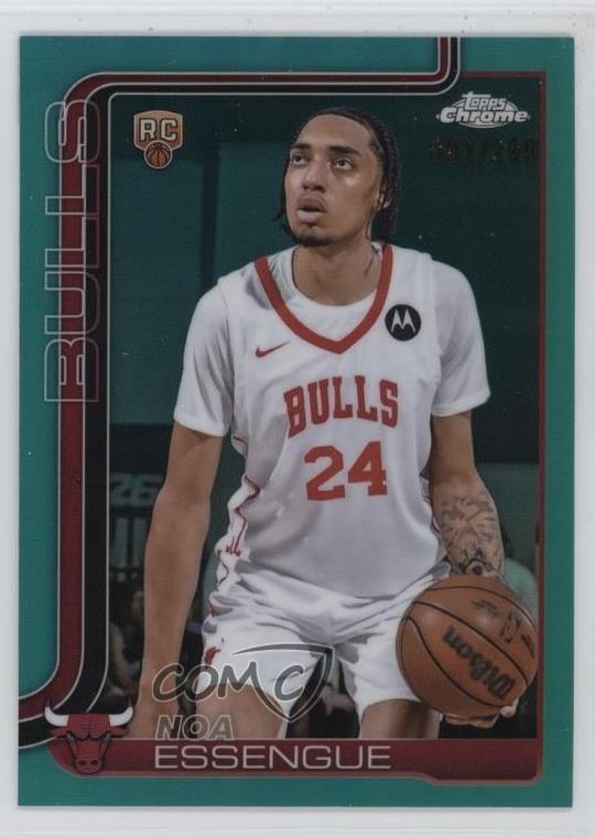 2025-26 Topps Chrome Teal Refractor 89/299 Noa Essengue #262 0r5a