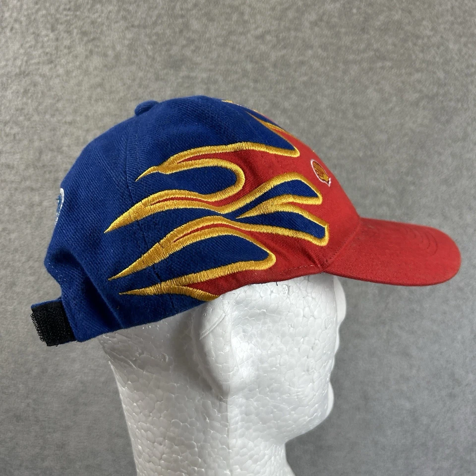 Vintage Ford Shell Helix Racing Hat Mens Cap Blue Flame Print Embroidered - Image 2 of 4