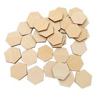 100 Wooden Pieces Shape Beech Wood for DIY Arts Craft Project1625