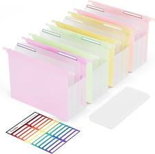 Reinforced Extra Capacity Hanging File Folders, 4 Pack, Letter Size