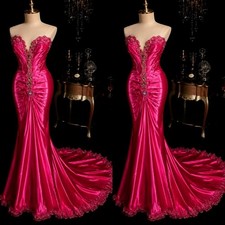 Exquisite Mermaid Women Evening Dresses Sweetheart Lace Beading Ladies Prom Gown