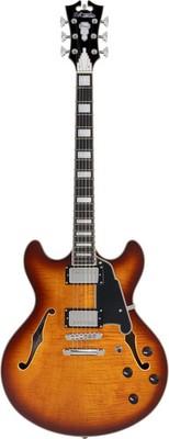 D'Angelico Premier DC Electric Guitar - Dark Iced Tea Burst