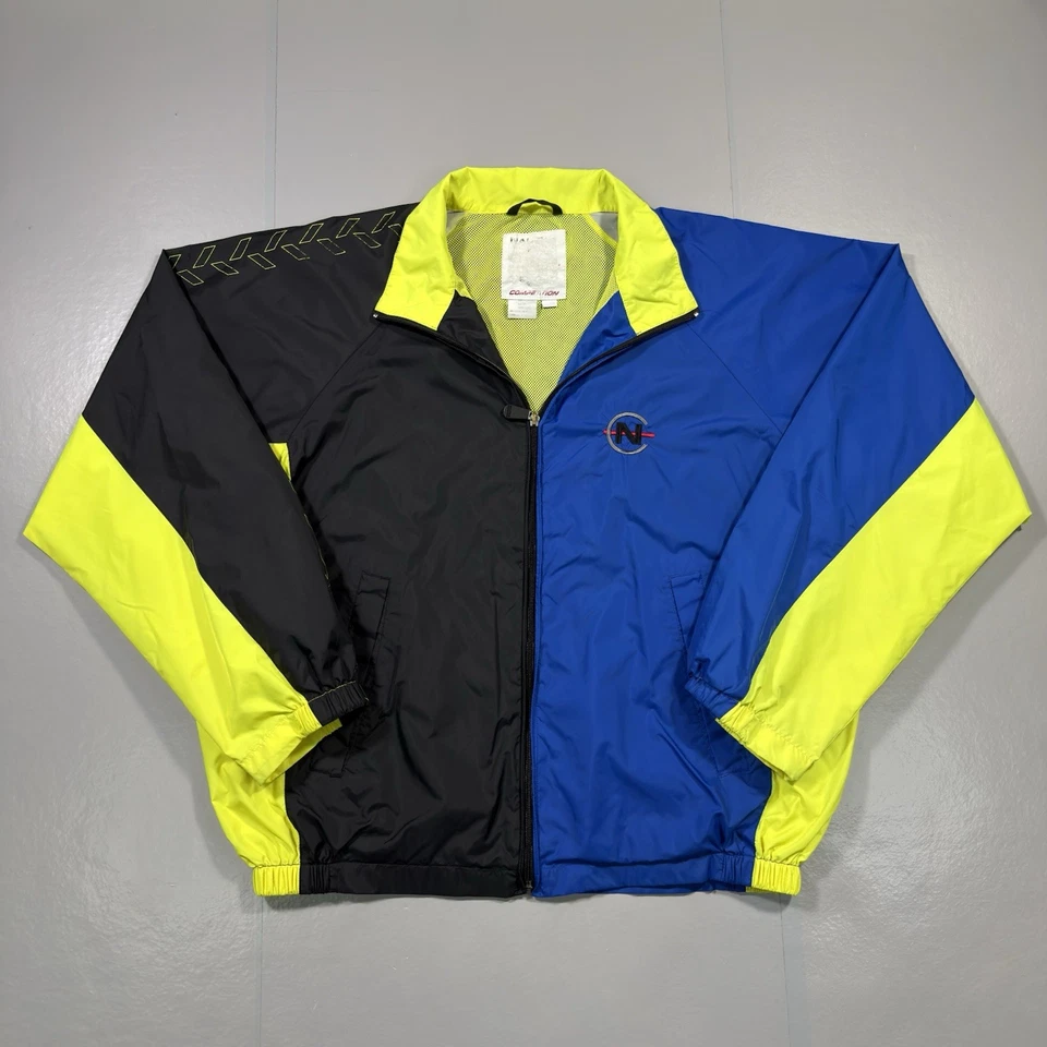 Vtg 90s Nautica Competition Men L Baggy Spell Out 2 Piece Windbreaker Track Suit - Image 3 of 4