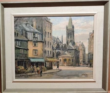 Kaj Molter (1903-1981): RUE ST. JULIEN DE POVRE, PARIS,  original oil painting