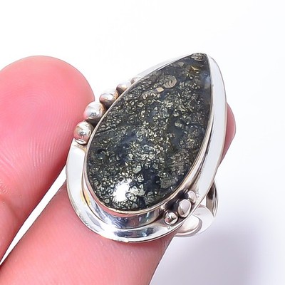 Marcasite - Callahan Mine Gemstone 925 Sterling Silver Jewelry Ring s.8 Sku11