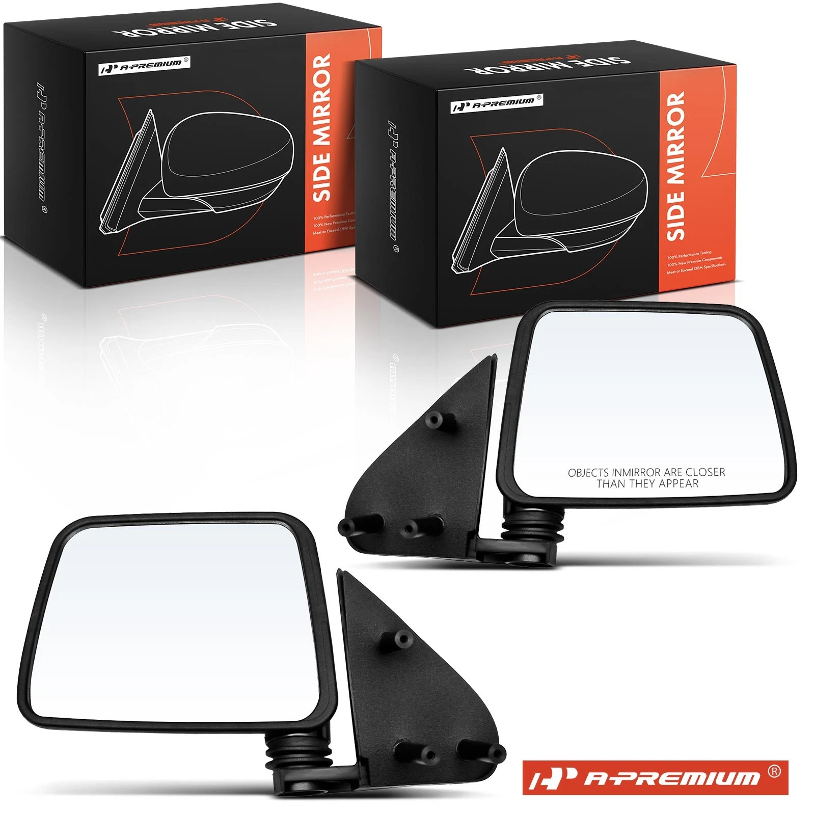 A-Premium Pair Manual Mirror w/ Manual Fold for Nissan Pathfinder 1987-1995 D21