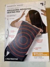 Sharper Image Massaging Weighted Heating Pad Extra Large Gray New Sealed