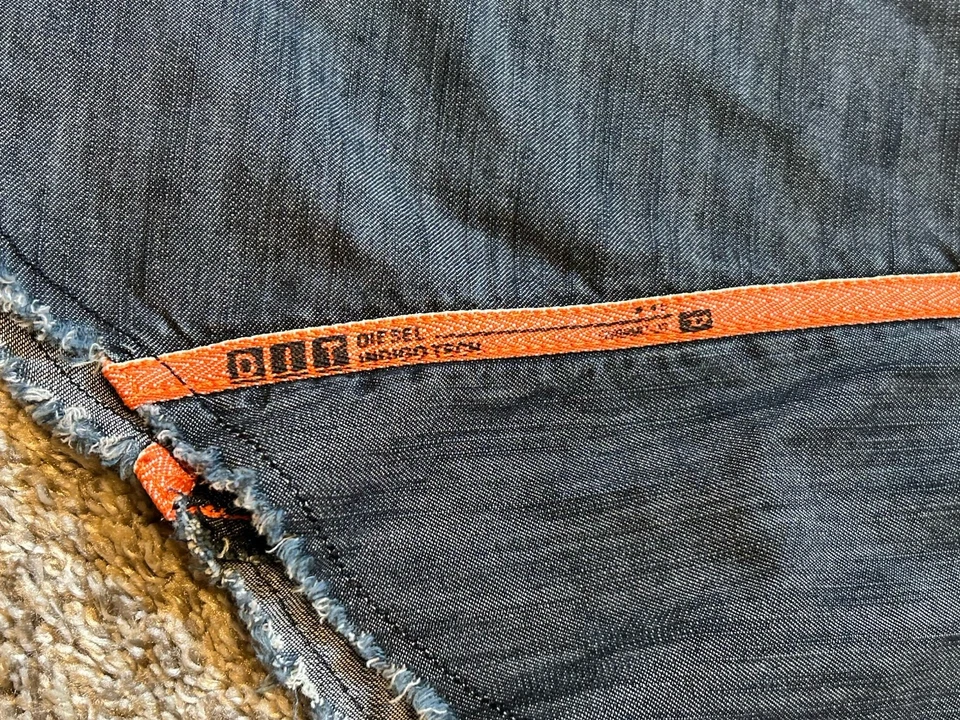 Винтажный Diesel Indigo Tech трапециевидная юбка женщин 28 серый галстук талии необработанный кромки хлопок Y2K - Изображение 3 из 4