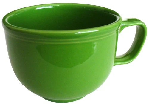 FIESTA~Shamrock~GREEN~Homer Laughlin~POTTERY~Jumbo~SOUP MUG~USA~EC