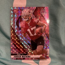 2025 Panini Mosaic CAMO PINK FINITE  Prizm Jordan Watkins #359 49ers Rookie NFL
