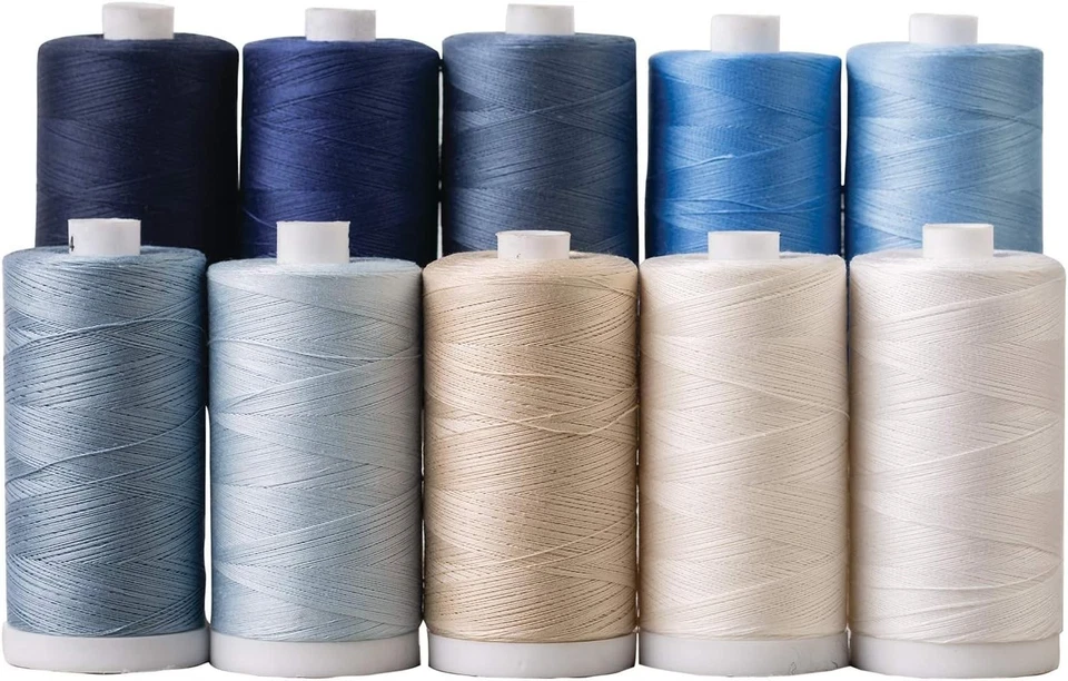 Quality Cotton Sewing Thread - 1200 Yards, Set of 10 for All Crafting Projects - Image 2 of 2