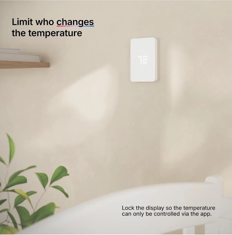 Termostato inteligente Mysa para calentadores de zócalo eléctricos 240V | Control remoto con... Foto 4 de 4