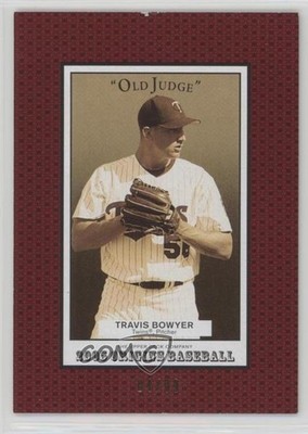 2005 Upper Deck Origins Old Judge Red 4/99 Travis Bowyer #283 Rookie RC 3a8